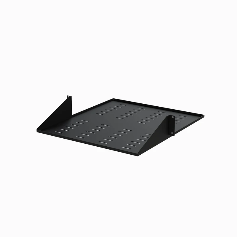 StarTech.com 2-Post Server Rack Shelf - Center Mount - 19 Inch -2U - Black - Supports up to 75 lb. (34 kg) - Vented (CABSHF2POSTV2) - Image 1
