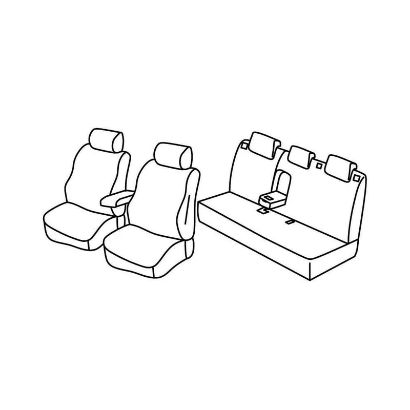 Superior seat covers - Hazel - compatible for Hyundai Kona (10/17>) Electric