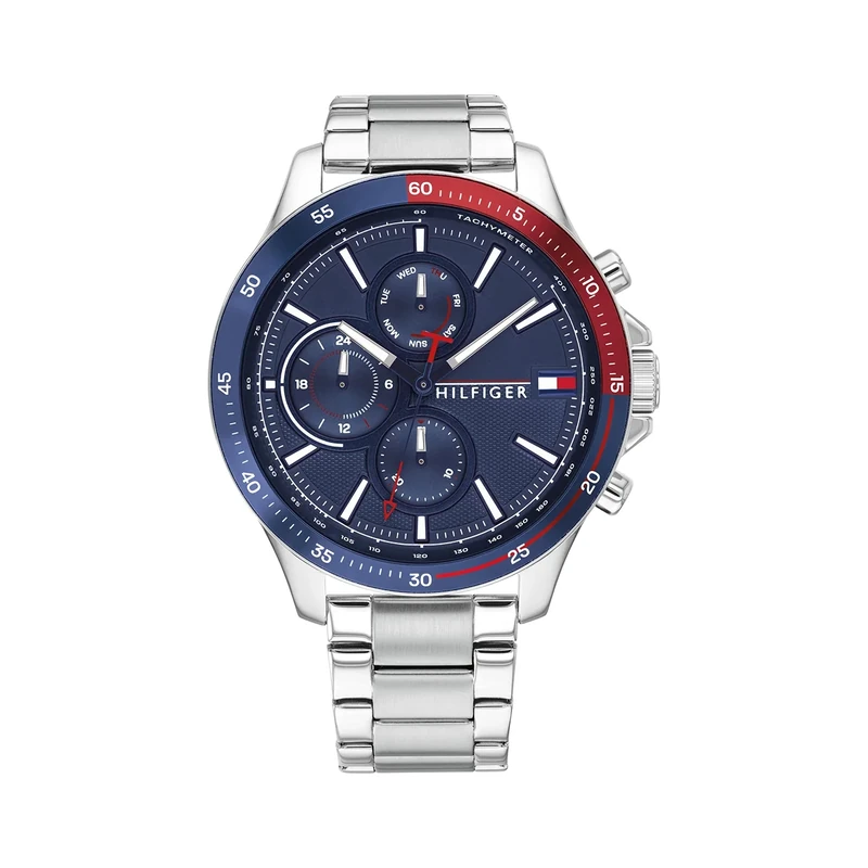 Tommy Hilfiger Analogue Multifunction Quartz Watch for Men with Silver Stainless Steel Bracelet - 1791718