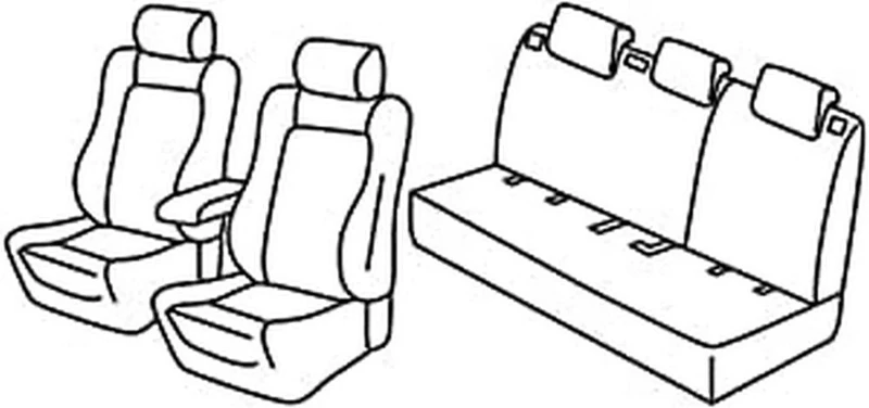 Superior seat covers - Black/Grey - compatible for Kia Ceed 5p (10/18>)