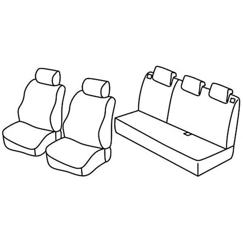 Superior seat covers - Beige - compatible for Hyundai Getz 5p (07/02>01/09)