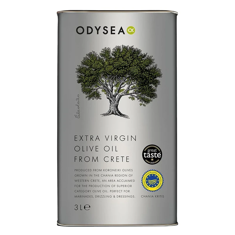 Odysea Greek Extra Virgin Olive Oil PGI Chania, 3 l (Pack of 1)