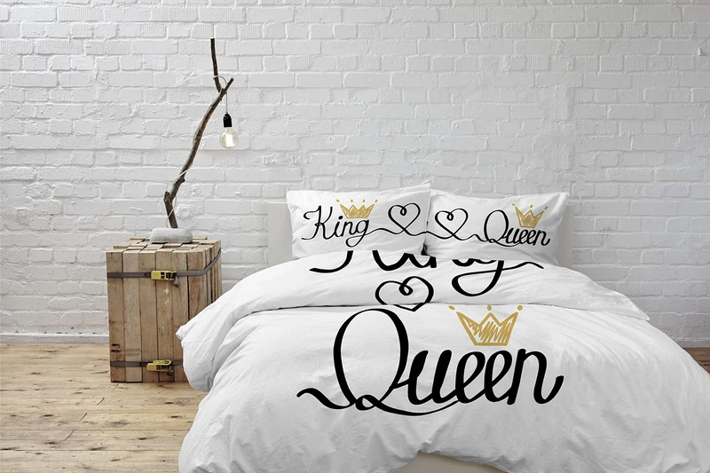 Italian Bed Linen Duvet Cover Set with Digital Print, Shine 14, 2 Places