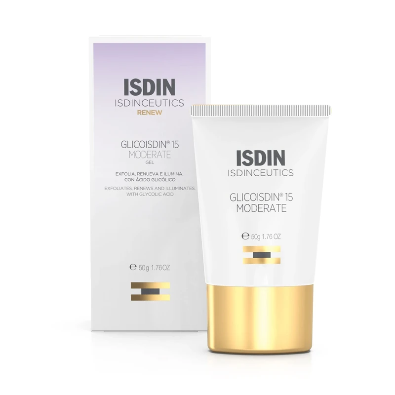 ISDIN Isdinceutics Glicoisdin 15 Moderate Gel (50g) | Facial gel with peeling effect, exfoliates the surface of the skin and helps to smooth its texture