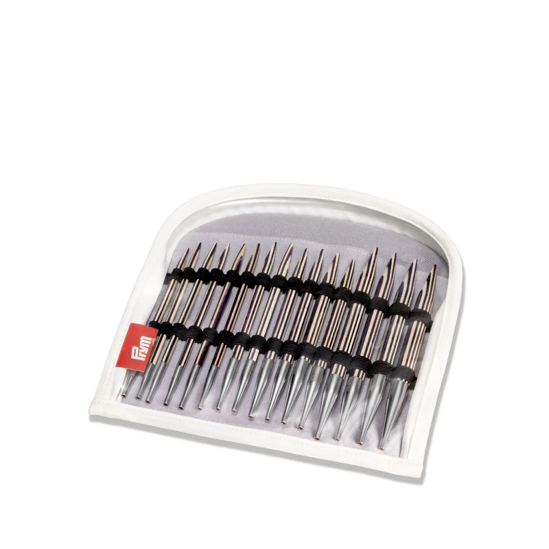 Prym 223801-1 Circular Knitting pins Set Stripes 4.0-10.0 mm, Natural, 10mm