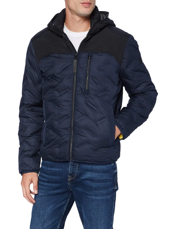 camel active Men's 4308404e0744 Quilted Jacket, Navy, 25