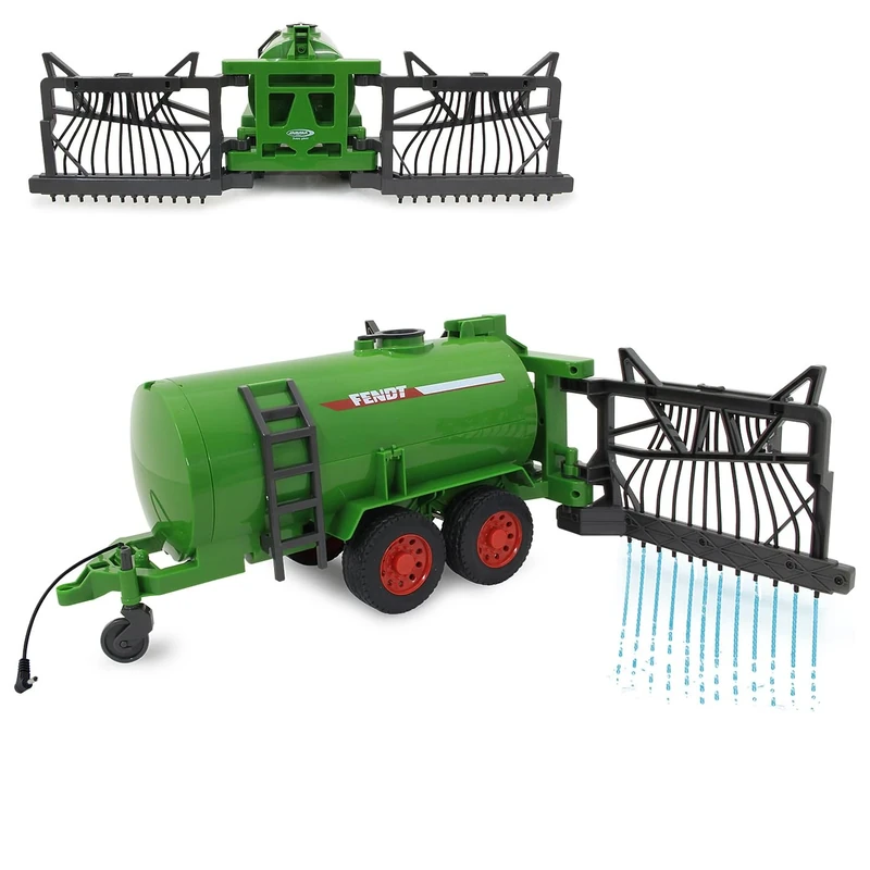 JAMARA Fendt Barrel Trolley with Hose Distributor - 450 ml Tank, Spray Function On/Off, Front Towing Hitch Manually Fold-Out Hose Distributor