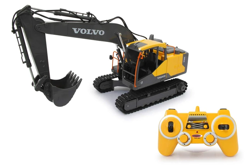 JAMARA Volvo EC160E Excavator 2.4GHz - Realistic Functions, Each Joint Individually Controllable, Realistic Sounds, 660° Tower Rotation, Auto Standby Mode