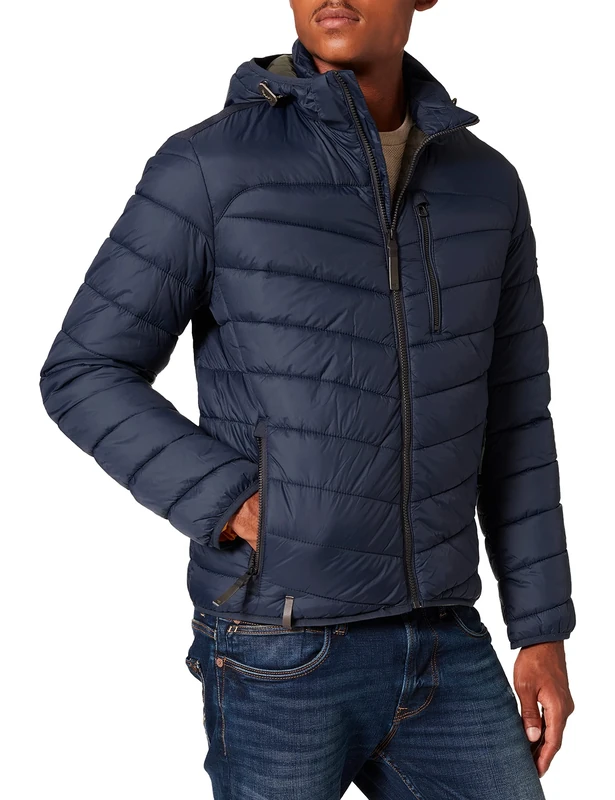 camel active Men's 4308804e5244 Quilted Jacket, Navy, 26