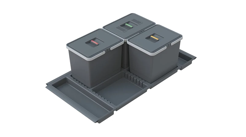 elletipi 1954 Elletipi Metropolis PTC28 10050 7F C97 PPV Differentiated Drawer Bin, Grey, 91 x 46 x 28 cm, 91 x 46 h22