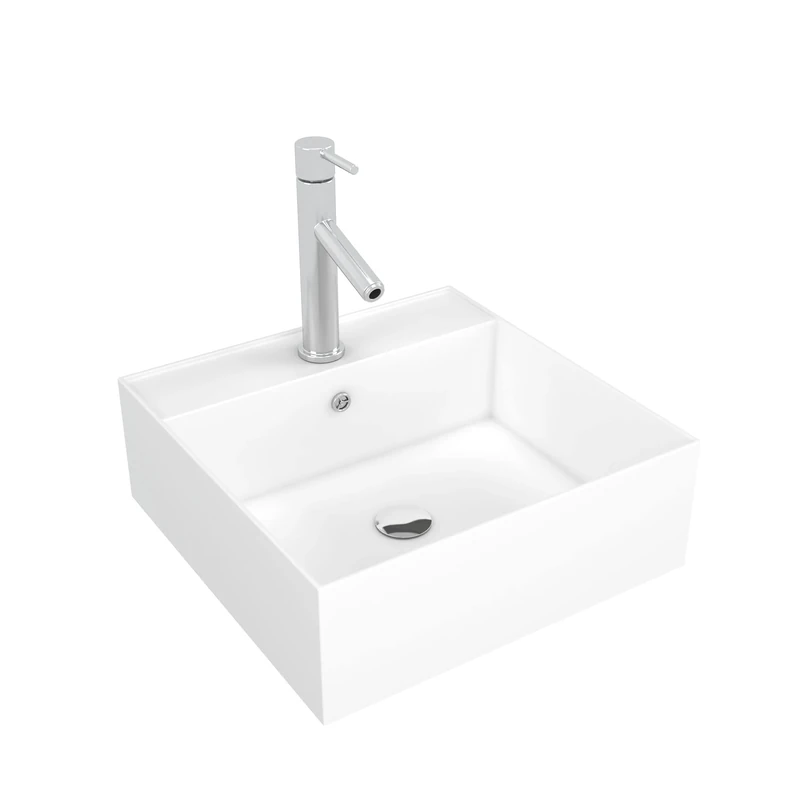 AURLANE Squary Square Ceramic Washbasin 41 x 41 x 15 cm