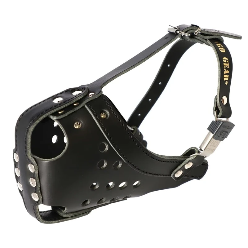 DINGO GEAR Dog Training Muzzle for Defence, Training and Service HQ Leather Handmade Lightweight S03032