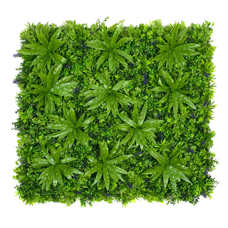 Artificial Premium Green Wall Hedge with Clover Leaf Foliage Flowers (1m x 1m) - UV Stable Vertical Garden