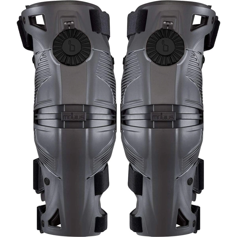 Mobius Orthotics X8 (Pair) -Grey/Black-Medium Knee Pads Unisex Adult, FR: M (Manufacturer's Size: M)