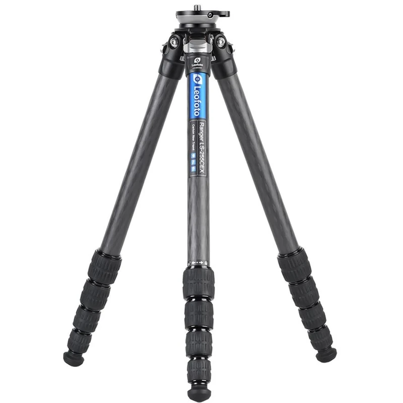 Leofoto - Ranger - Carbon Tripod For Cameras - Load capacity of 6kg - Extendable Feet - Min. Height of 8,3 cm to a Max. Height of 140,6 cm - LS-255CEX