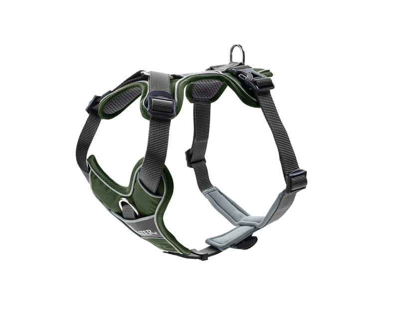 HUNTER Divo Dog Harness, M, 56-73 cm, Green/Grey