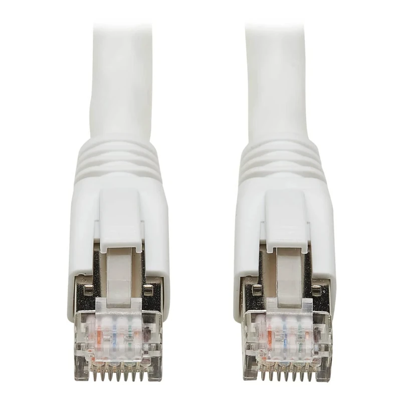 Eaton Tripp Lite Cat8 Snagless Ethernet Cable, 25G/40G Certified Network Patch Cable, 22 AWG S/FTP, PoE, White, 25 Feet / 7.6 Meters, Lifetime Warranty (N272-025-WH)