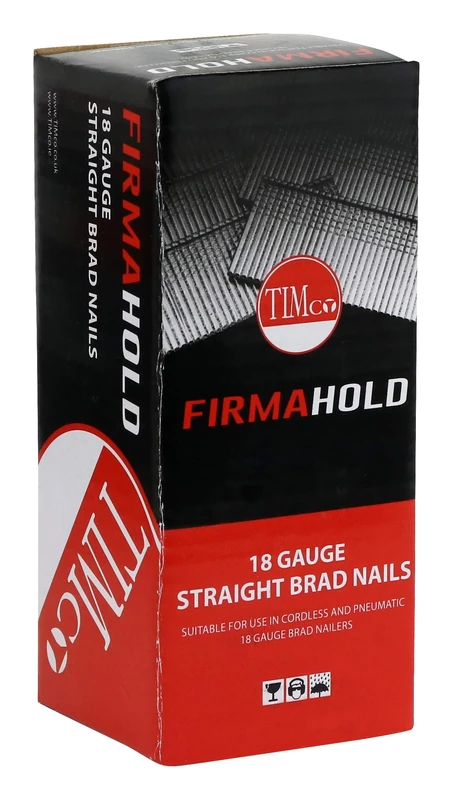 TIMCO FirmaHold Collated Brad Nails - 18 Gauge 18 x 50 - Straight - Stainless Steel - Box of 5000