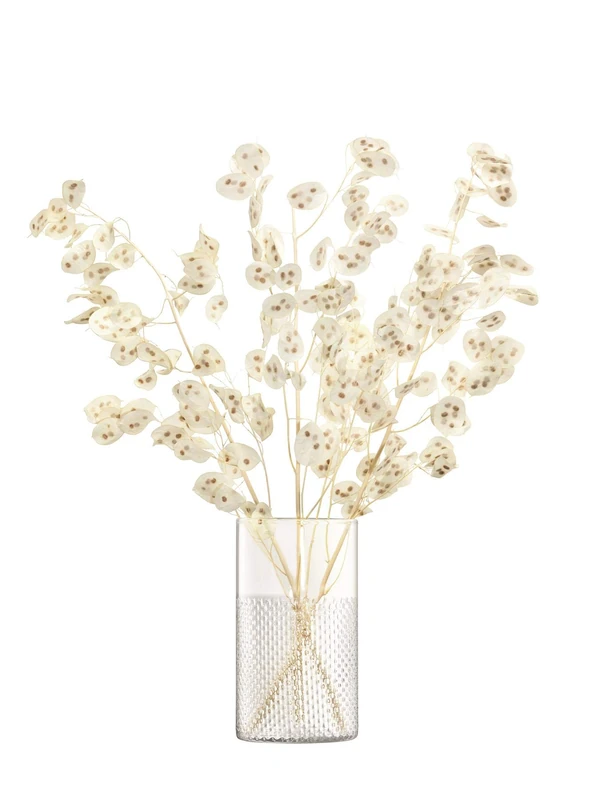 LSA International Wicker Vase/Lantern H25cm Clear| 1 Unit | Mouthblown & Handmade Glass | WR11