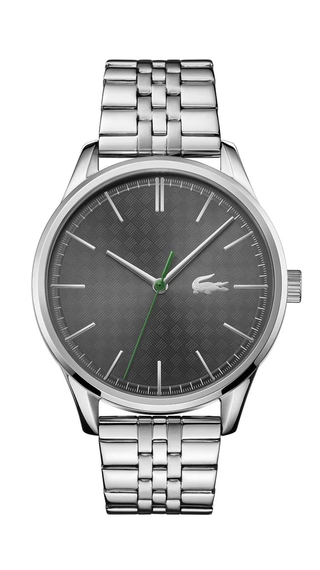 Lacoste Analogue Quartz Watch for Men Vienna Collection with Silver Stainless Steel Bracelet - 2011073