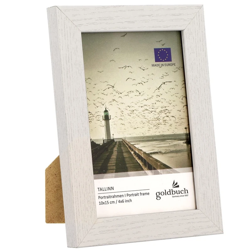 goldbuch 92 0495 Tallinn Vintage Wooden Photo Frame for Pictures in 20 x 30 cm Format Portrait Frame with Stand and Wall Mount Single Frame Made of MDF