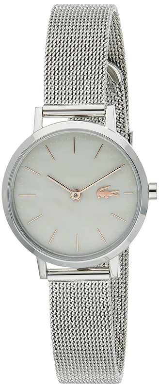 Lacoste Analogue Quartz Watch for Women with Silver Stainless Steel Mesh Bracelet - 2001121