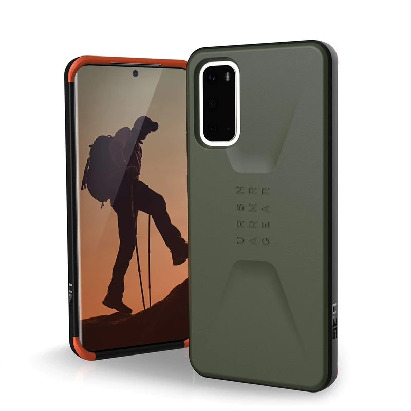 URBAN ARMOR GEAR UAG Samsung Galaxy S20 [6.2-inch Screen] Civilian [Olive Drab] Sleek Protection Feather-Light Military Grade Drop Tested Case, 21197D117272 - Image 1