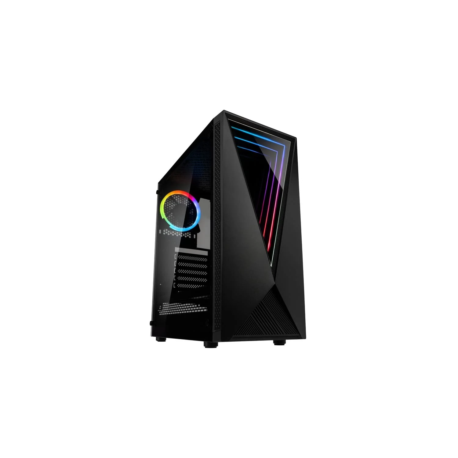 Kolink Void RGB Midi Tower Case – Black Window, V‑Shape Infinity Mirror RGB, Tempered Glass, ATX/Micro‑ATX/Mini‑ITX