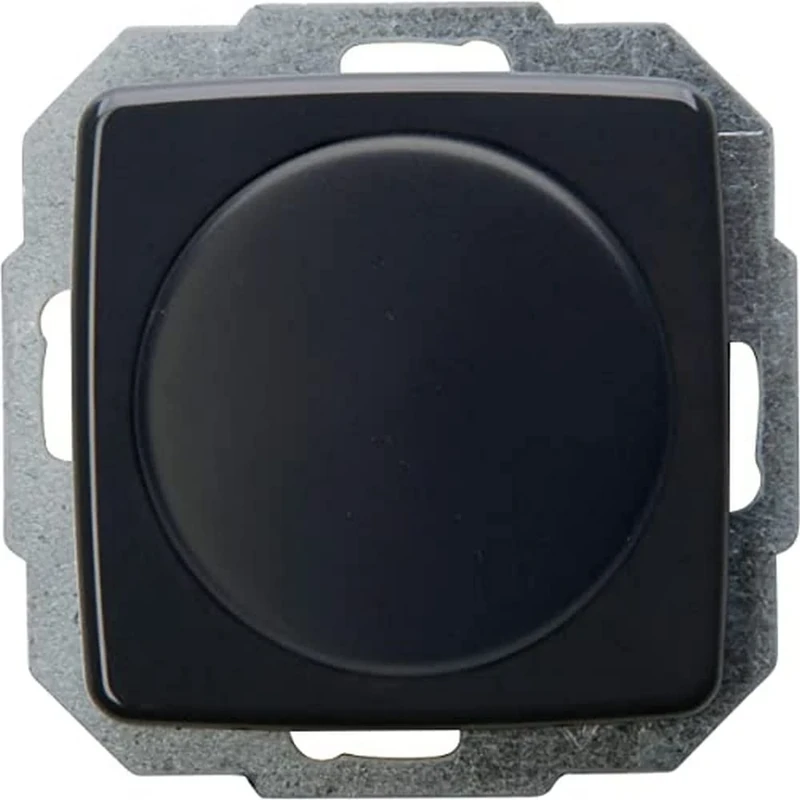 Kopp Rivo 846115089 Universal Dimmer with Push Change Switch for LED, Phase Control and Phase Control, LED 3-100 Watt, Incandescent Bulbs 10-250 Watt, Anthracite