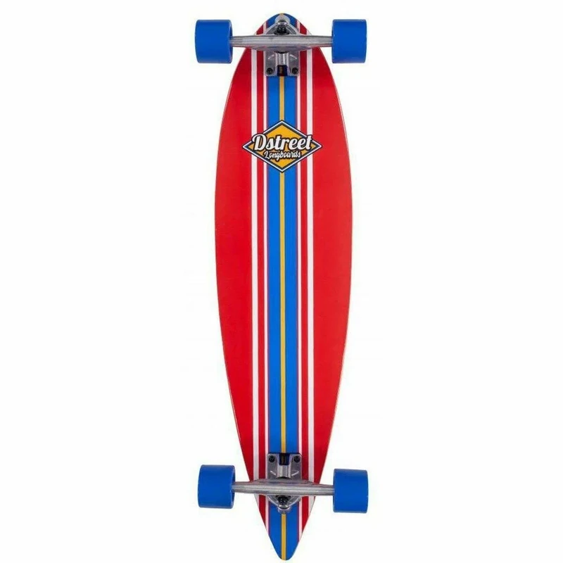 D-Street Pintail Ocean Skateboard, Unisex Adult, unisex_adult, DST-COM-2126, Red, 35 IN