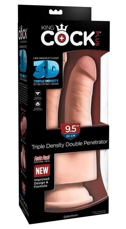 PIPEDREAM Triple Density Double Penetrator - Flesh, 0.641 kg, PD5724-21