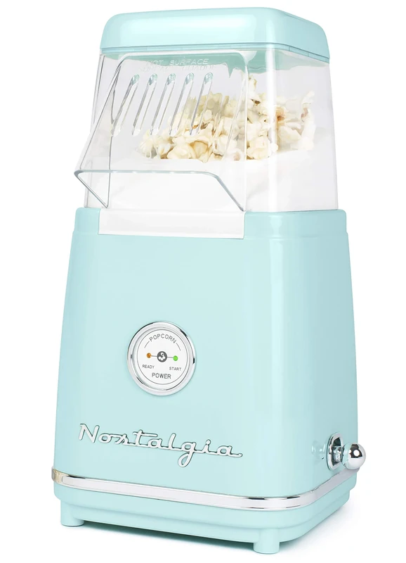 Nostalgia CLHAP12AQ Classic Retro Healthy Hot-Air Tabletop Popcorn MakerMakes 12 Cupswith Kernel