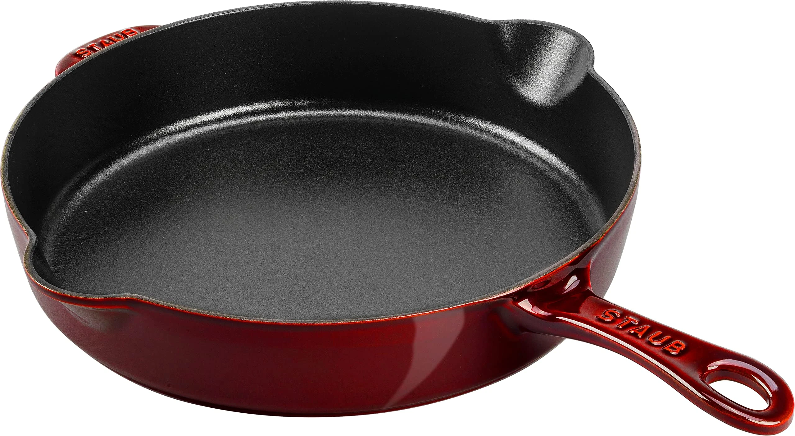 Staub Cast Iron 11-inch Traditional Skillet - Grenadine, Made in France