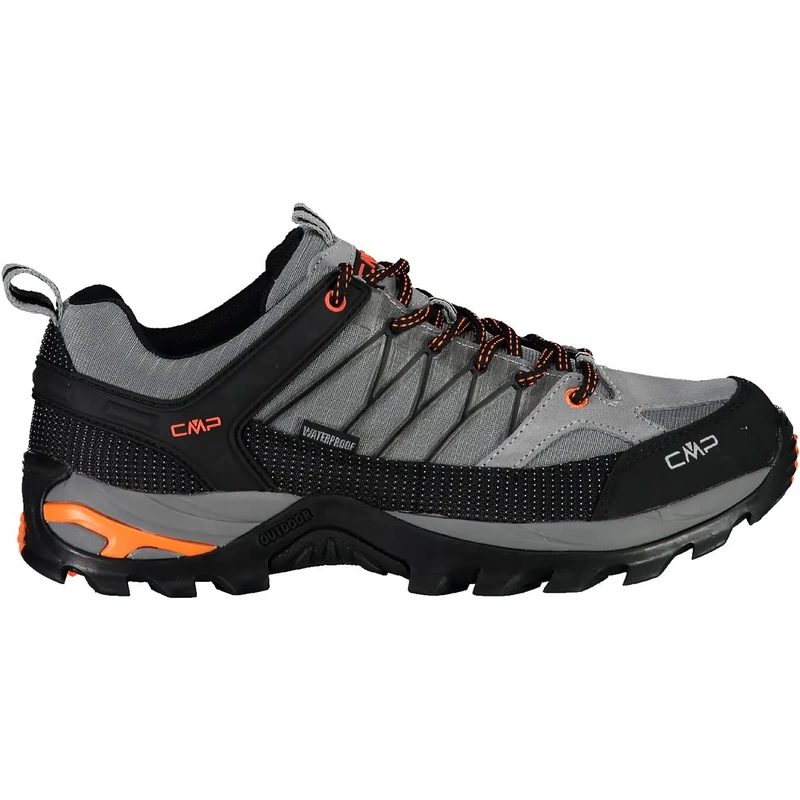 CMP Men's Rigel Low Trekking Shoes WP, Cement Black, 10.5 UK