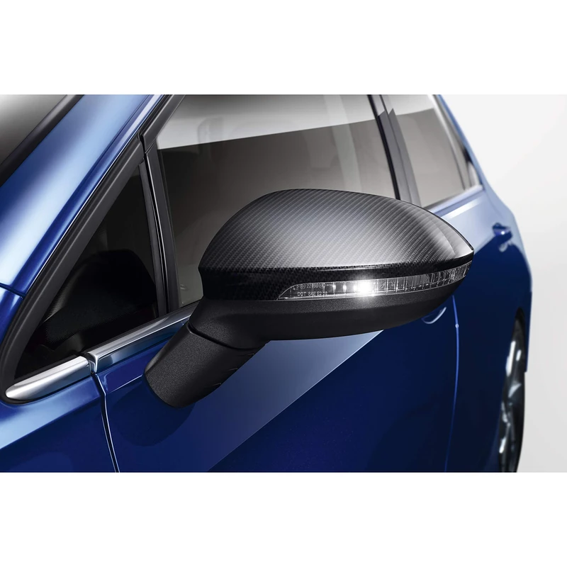 Volkswagen 5H0072530VT1 Mirror Cap Set Carbon Only for Vehicles without Lane Change Assist