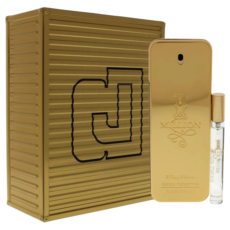 Paco Rabanne 1 Million For Men 2 Pc Gift Set 6.8Oz Edt Spray, 0.34Oz Edt Spray