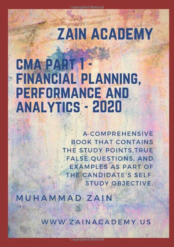 CMA Part 1 - Financial Planning, Performance and Analytics - 2020