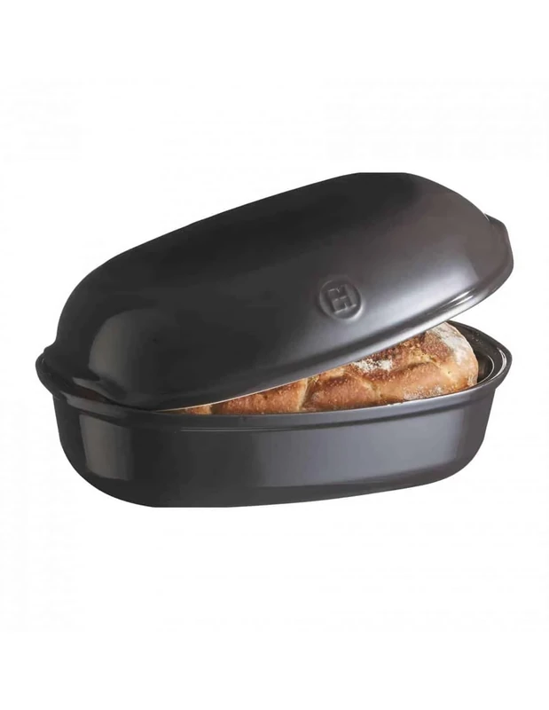 Emile Henry EH799501 Artisan Bread, Ceramic, Black Smoke, 5 litres