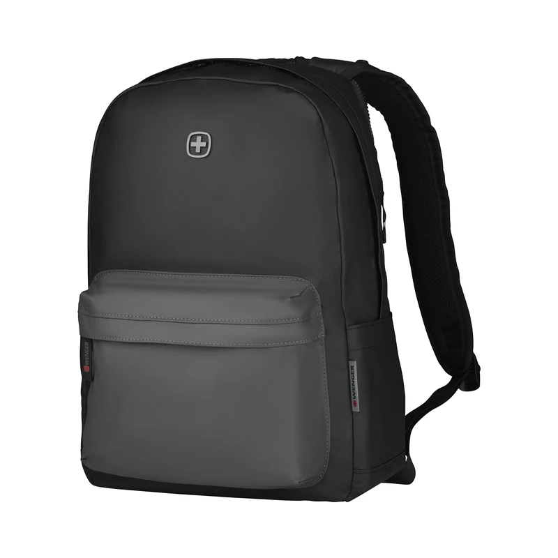 Wenger 606968 PHOTON 14" Water-resistant Laptop Backpack, Padded laptop compartment with Lockable zippers in Black (18 Litres) - Image 1