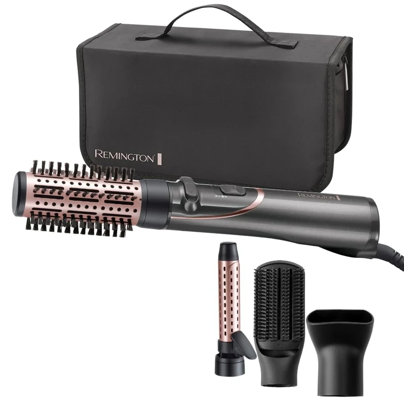 Remington Curl & Straight Hair Dryer, 3 Styling Nozzles: Conical, & Curling Styling Nozzle, Diffuser & 45 mm Round Brush to Straighten