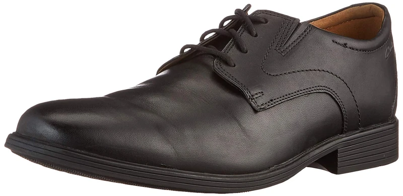 Clarks Men's Whiddon Derby, Black Leather, 12 UK