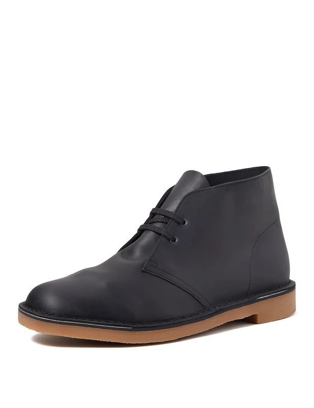 Clarks Men's Desert Boot Bushacre 3, Black leather, 9 UK - Image 1
