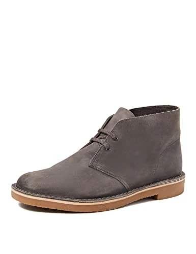 Clarks Men's Desert Boot Bushacre 3, Gray Leather, 7.5 UK