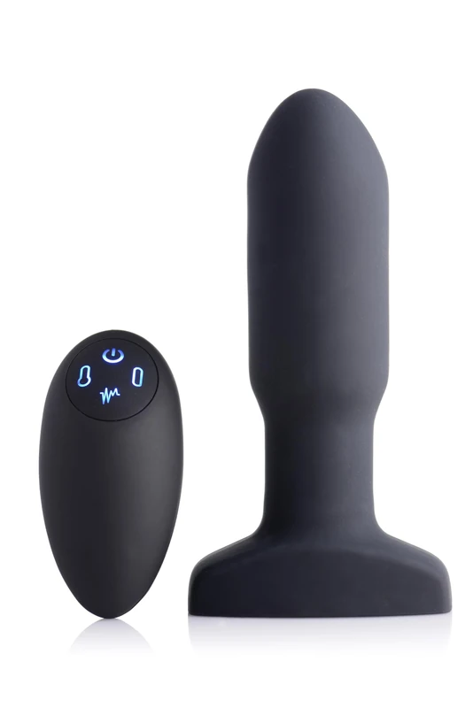 XR Brands 10X Inflatable + Vibrating Missile Silicone Anal Plug