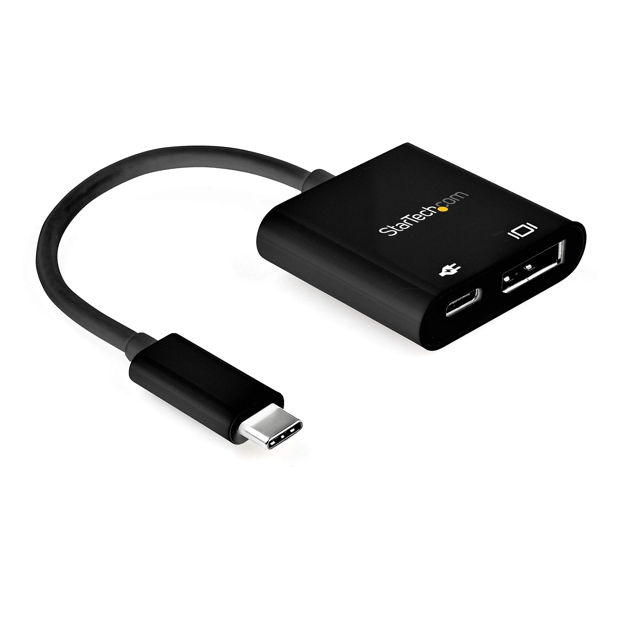 StarTech.com USB C to DisplayPort Adapter with Power Delivery - 8K 60Hz /4K 120Hz USB Type C to DP 1.4 Video Converter w/ 60W PD Pass-Through Charging - HBR3 - Thunderbolt 3 Compatible (CDP2DP14UCPB)