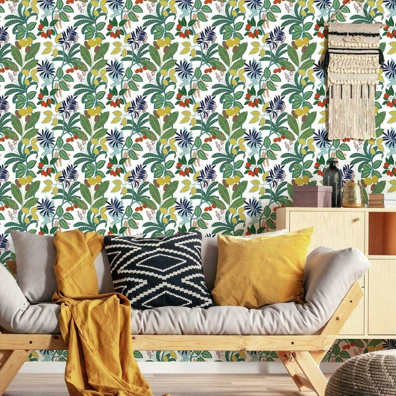 ROOMMATES Funky Jungle Adhesive Wallpaper