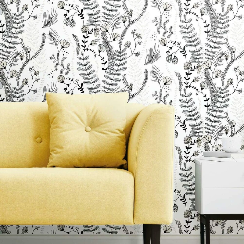 RoomMates RMK11541RL Finlayson Gray Verso Peel and Stick Wallpaper