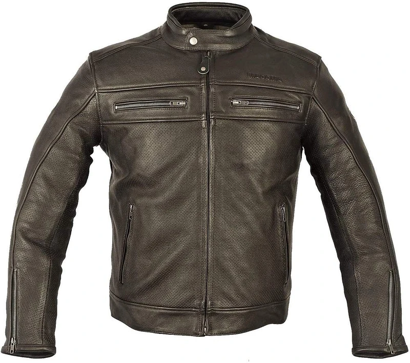 MAGOMA Harlem A++ Leather Motorcycle Jacket - Brown, Size S