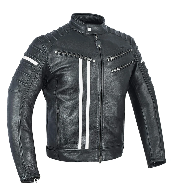 MAGOMA Bronx A++ leather jacket with motorcycle protectors, Black, XS