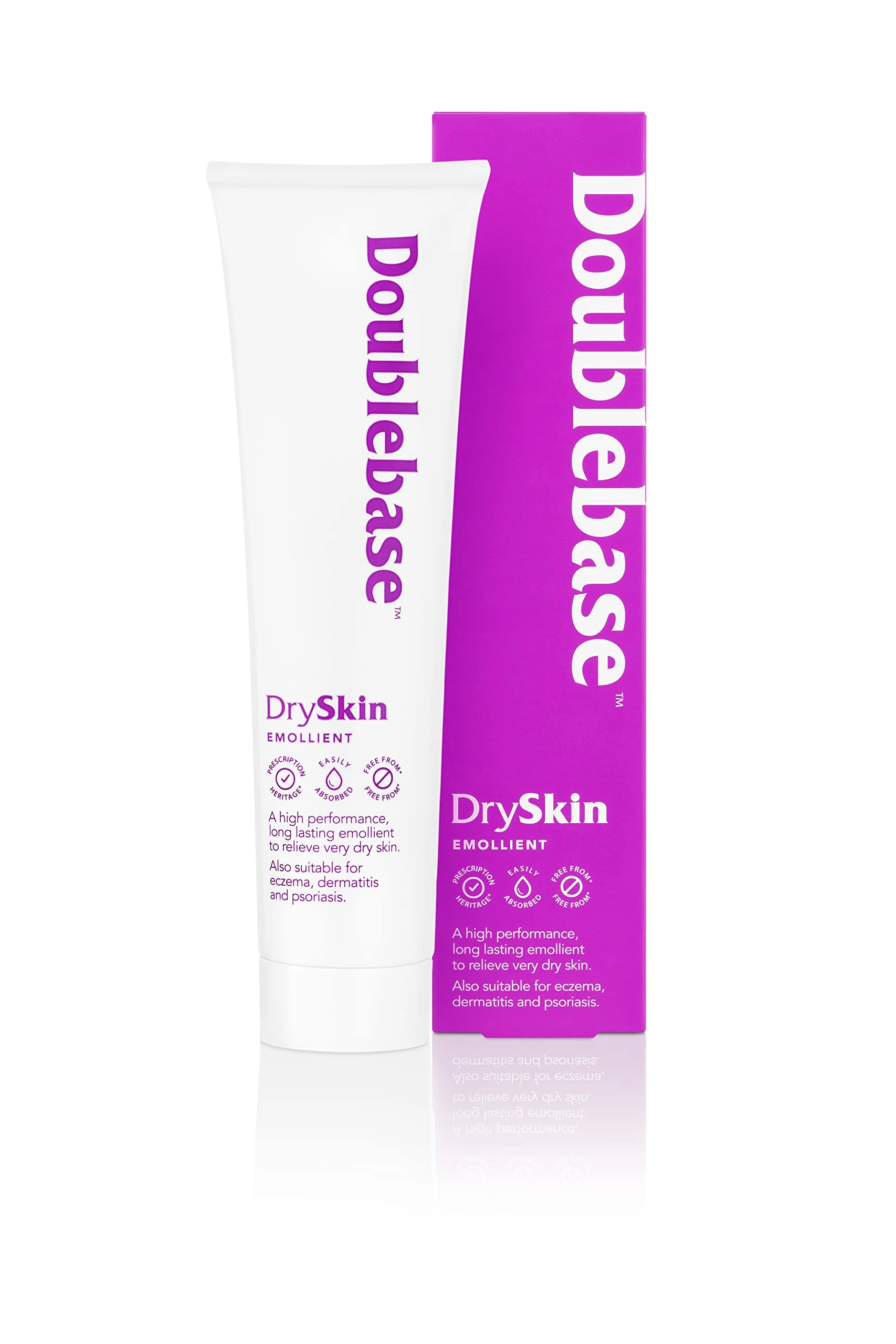 Doublebase Dry Skin Emollient. Clinically Proven Moisturiser for Eczema, Psoriasis and Dermatitis Treatment. Body Cream for Dry Skin Relief, 100g Tube